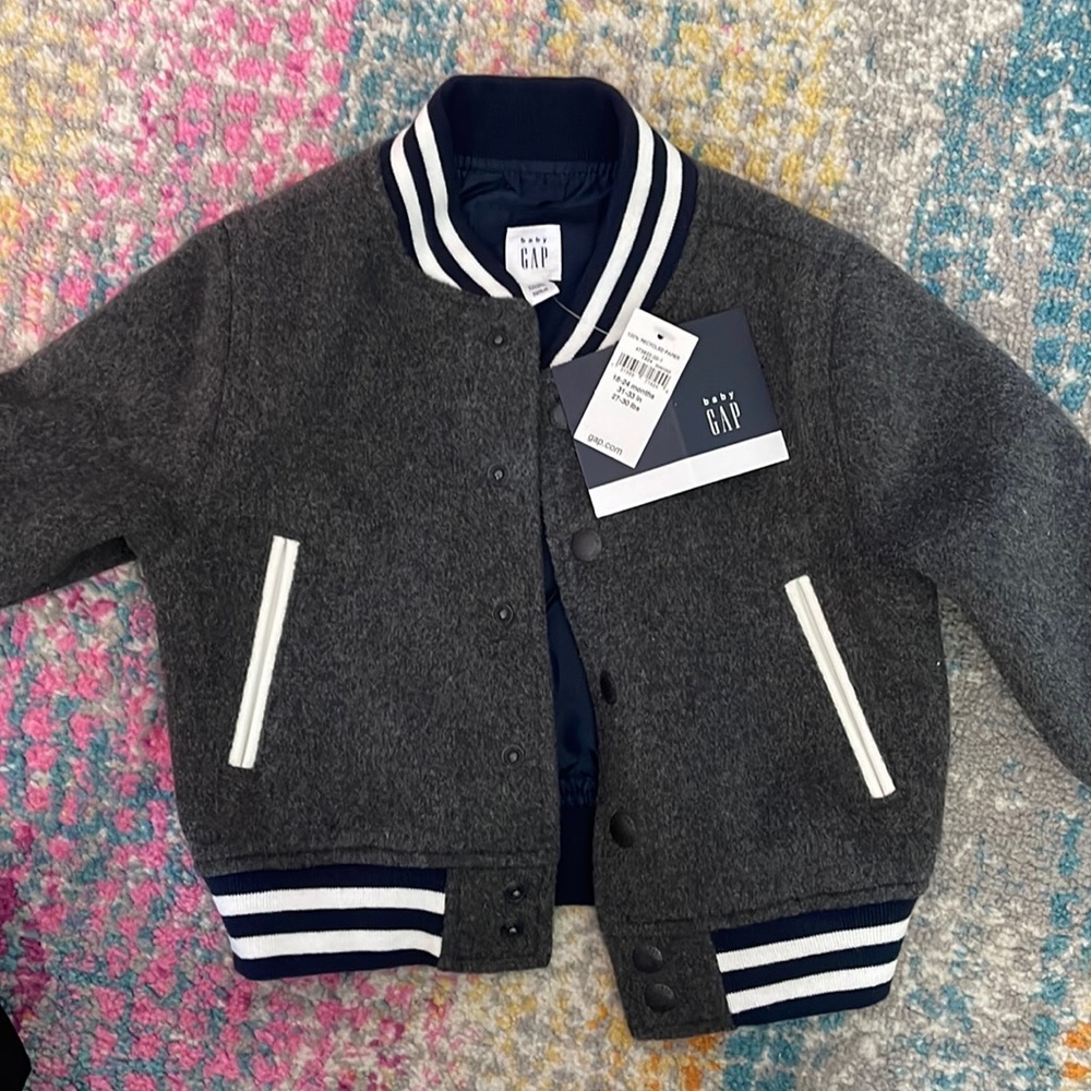 NWT Gap 18-24 mo wool bomber jacket